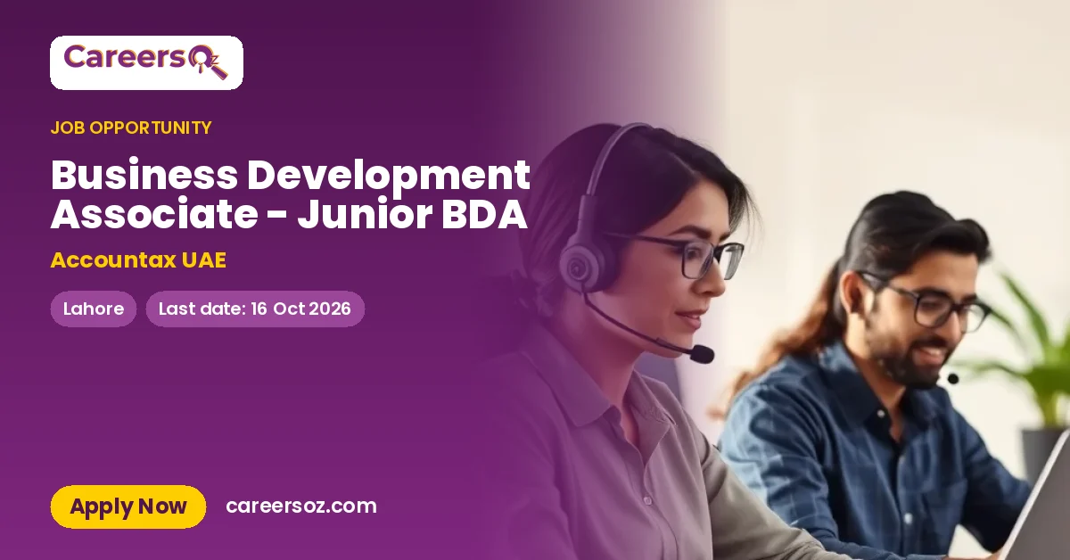 Business Development Associate - Junior BDA – Accountax UAE