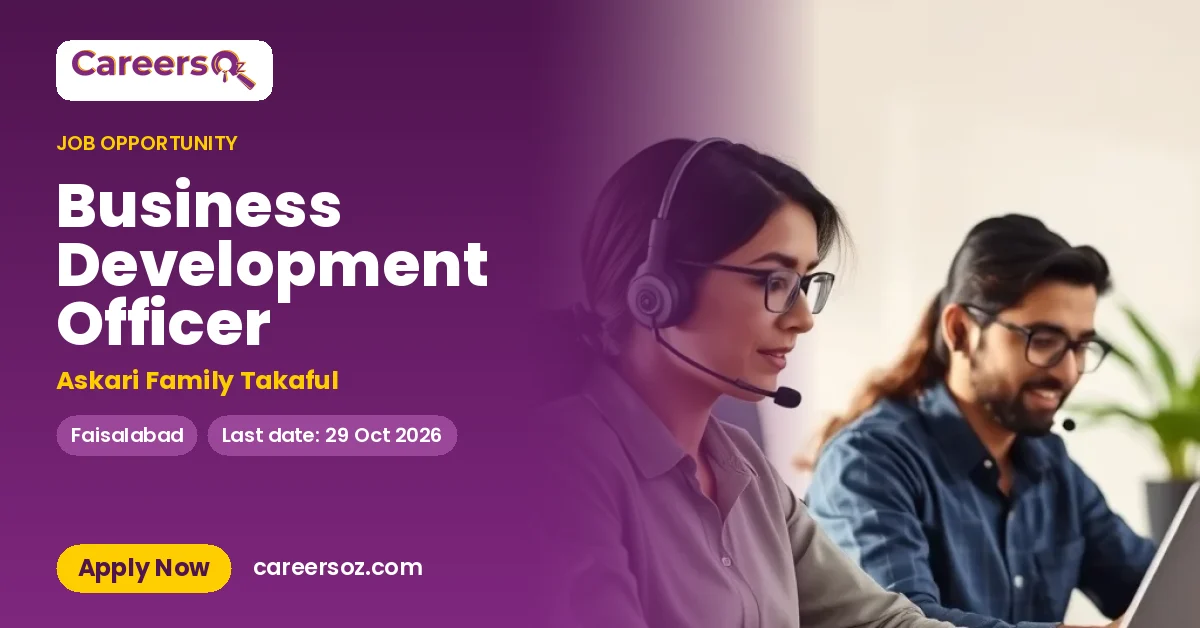 Business Development Officer – Askari Family Takaful