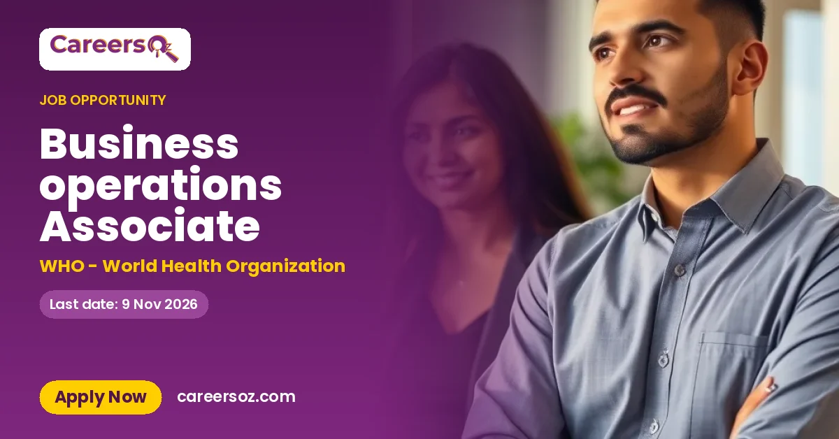 Business operations Associate – WHO - World Health Organization