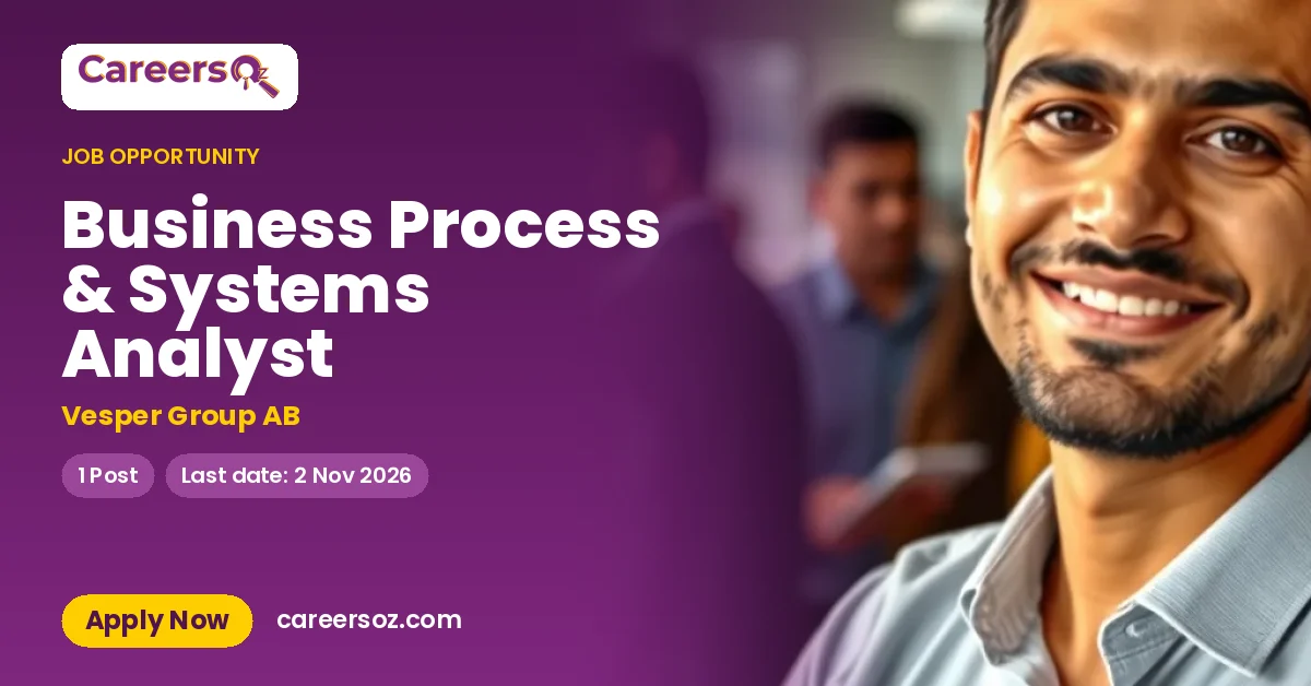 Business Process & Systems Analyst – Vesper Group AB