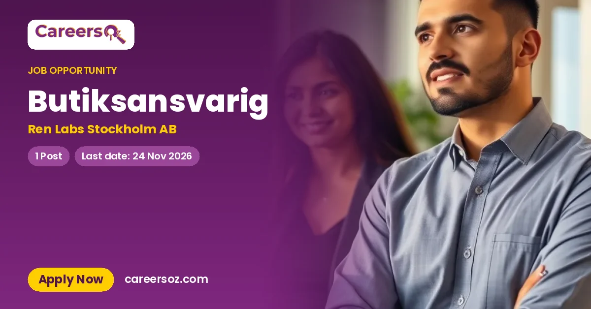 Butiksansvarig – Ren Labs Stockholm AB