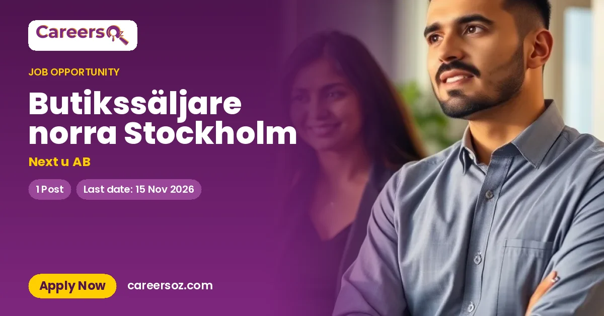 Butikssäljare norra Stockholm – Next u AB