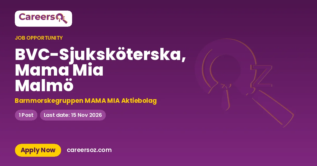 BVC-Sjuksköterska, Mama Mia Malmö – Barnmorskegruppen MAMA MIA Aktiebolag