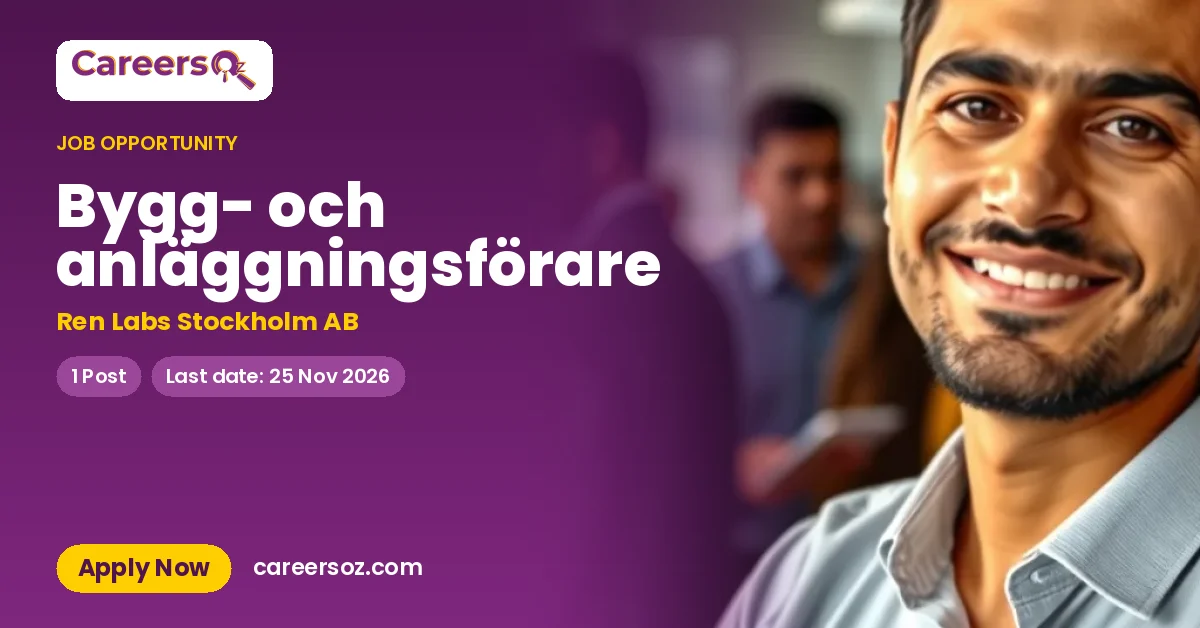 Bygg- och anläggningsförare – Ren Labs Stockholm AB