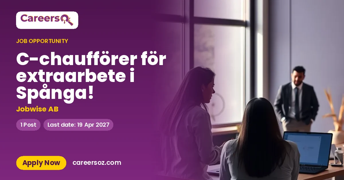 C-chaufförer för extraarbete i Spånga! – Jobwise AB