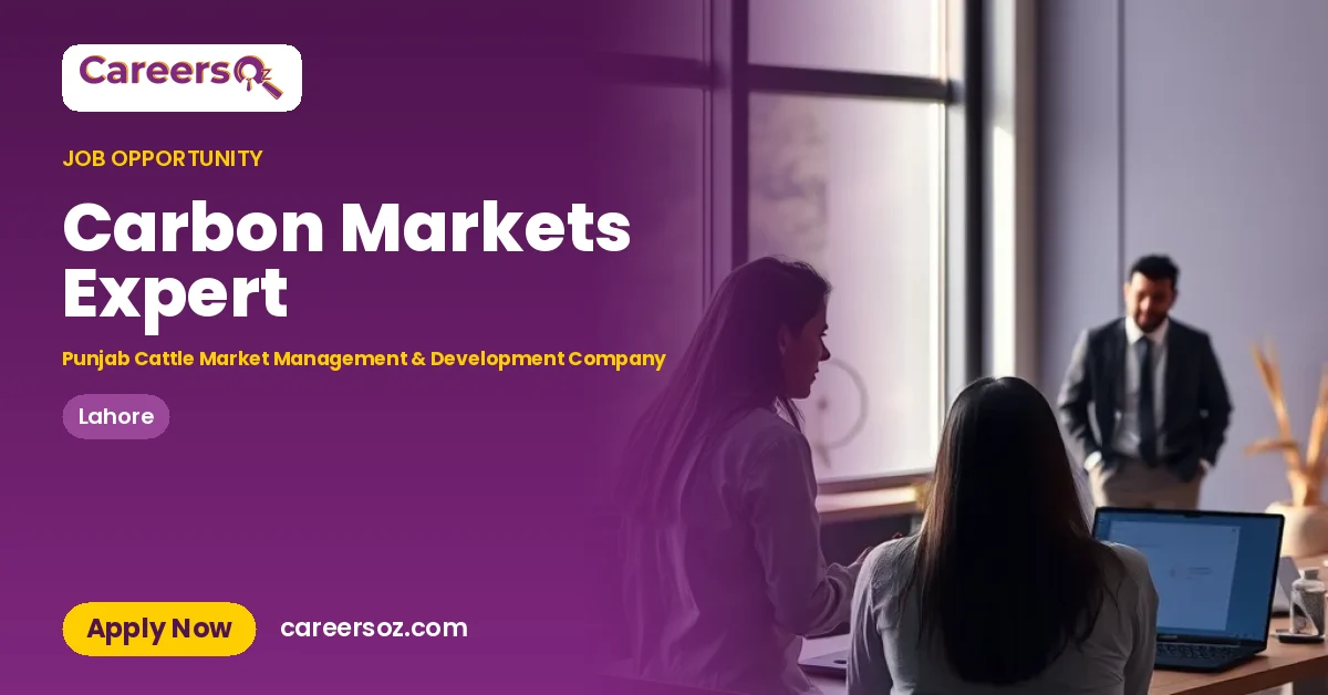 Carbon Markets Expert – Punjab Cattle Market Management & Development Company