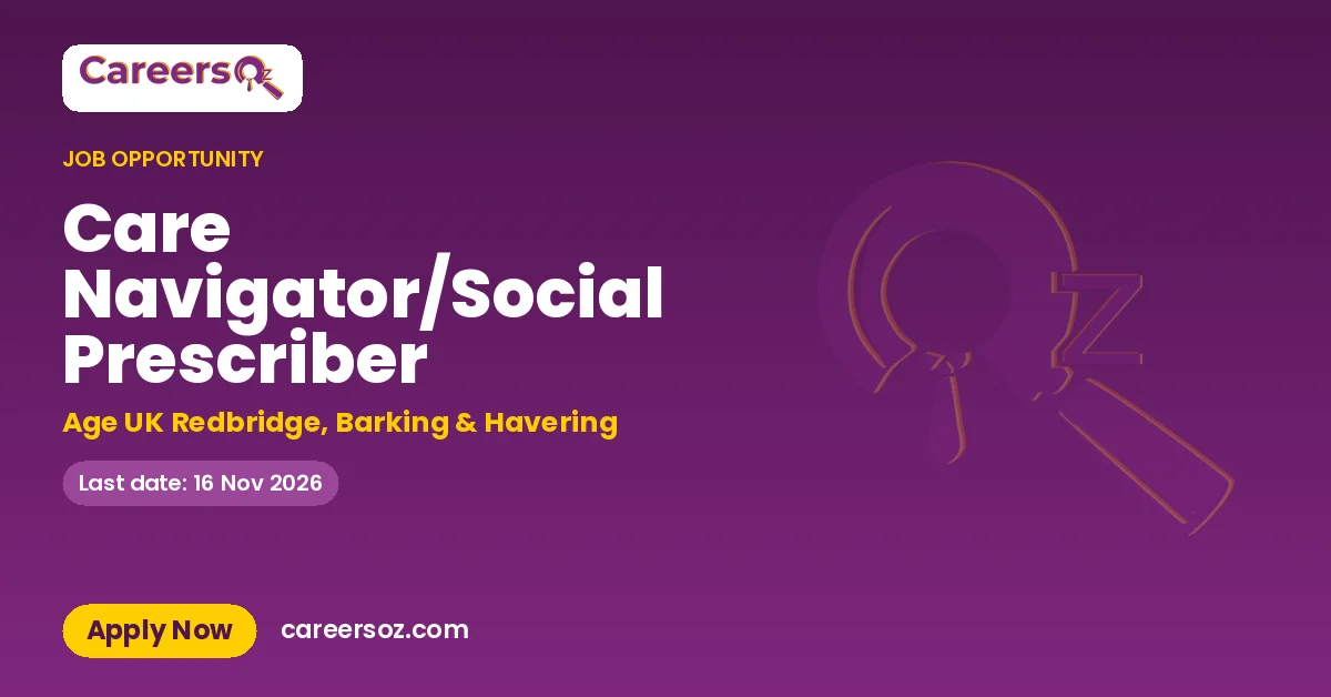 Care Navigator/Social Prescriber – Age UK Redbridge, Barking & Havering