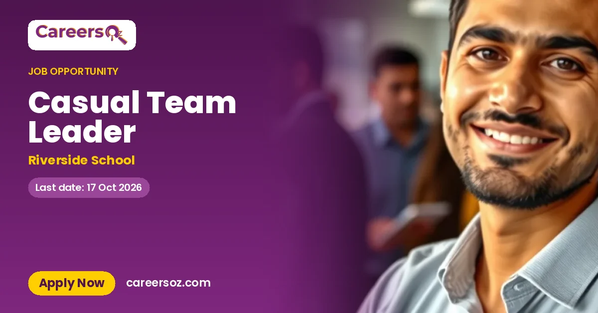 Casual Team Leader – Riverside School