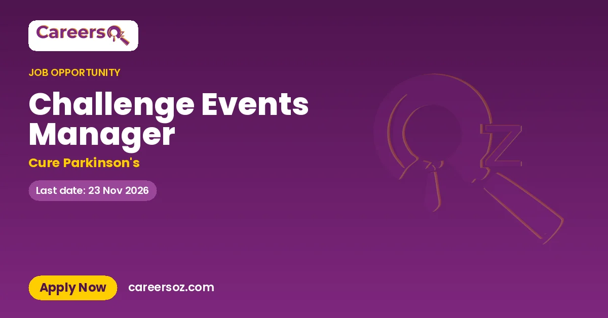 Challenge Events Manager – Cure Parkinson's