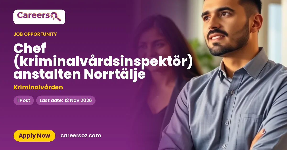 Chef (kriminalvårdsinspektör) anstalten Norrtälje – Kriminalvården