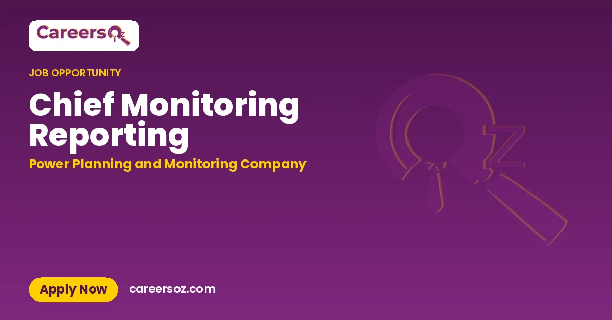 Chief Monitoring Reporting – Power Planning and Monitoring Company