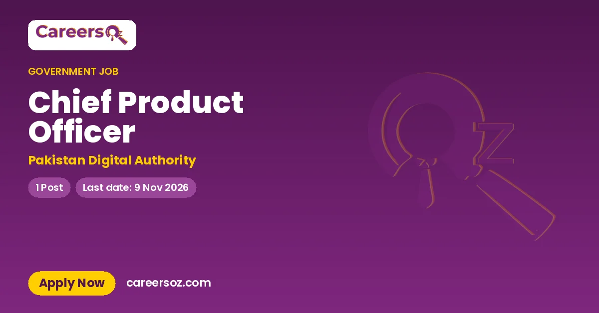 Chief Product Officer – Pakistan Digital Authority