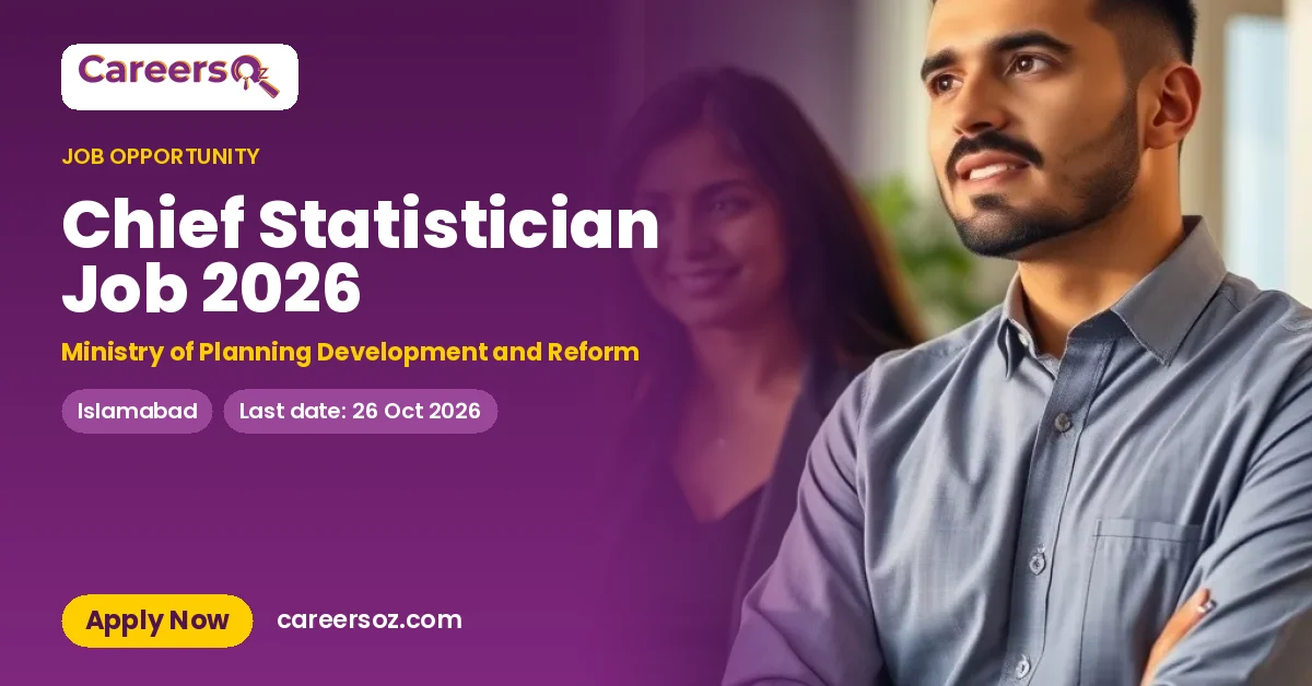 Chief Statistician Job 2026 – Ministry of Planning Development and Reform