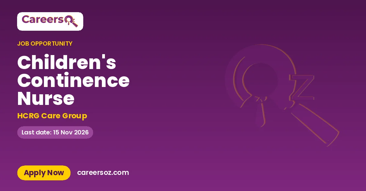 Children's Continence Nurse – HCRG Care Group