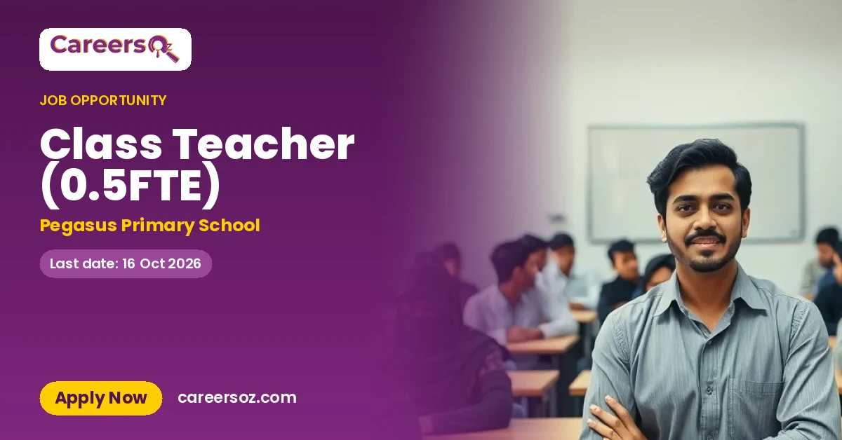 Class Teacher (0.5FTE) – Pegasus Primary School