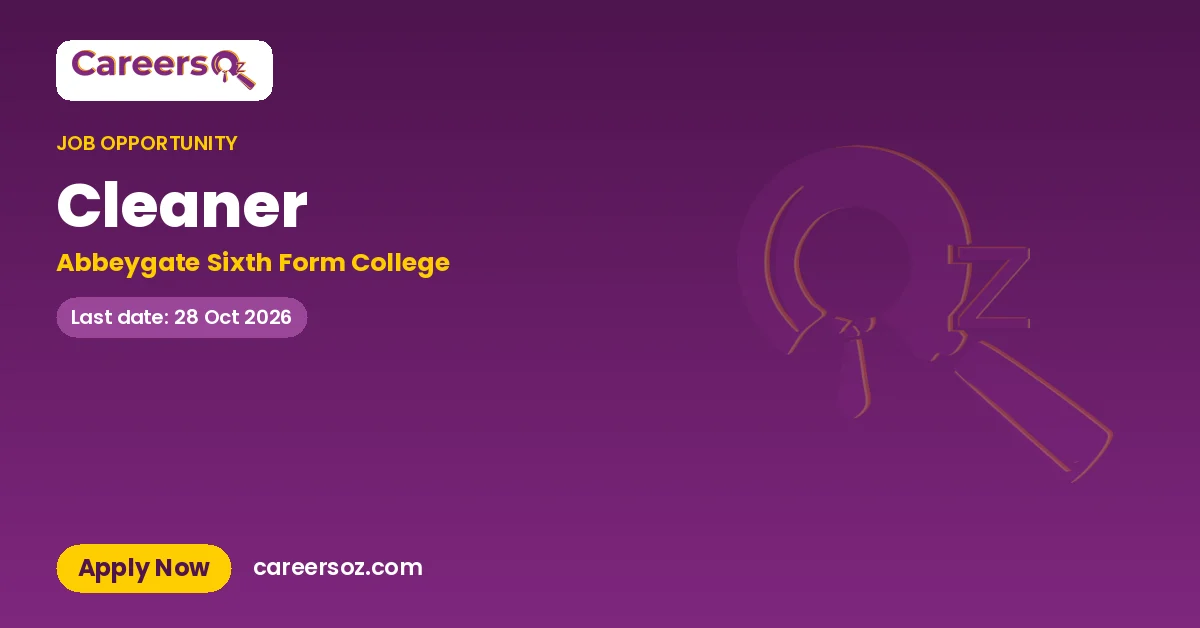Cleaner – Abbeygate Sixth Form College