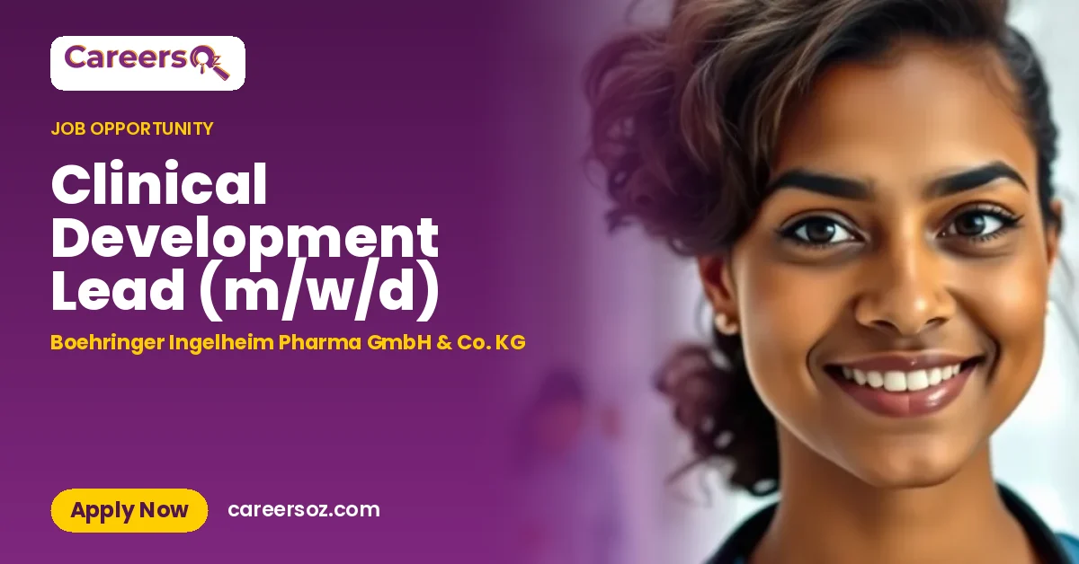 Clinical Development Lead (m/w/d) – Boehringer Ingelheim Pharma GmbH & Co. KG