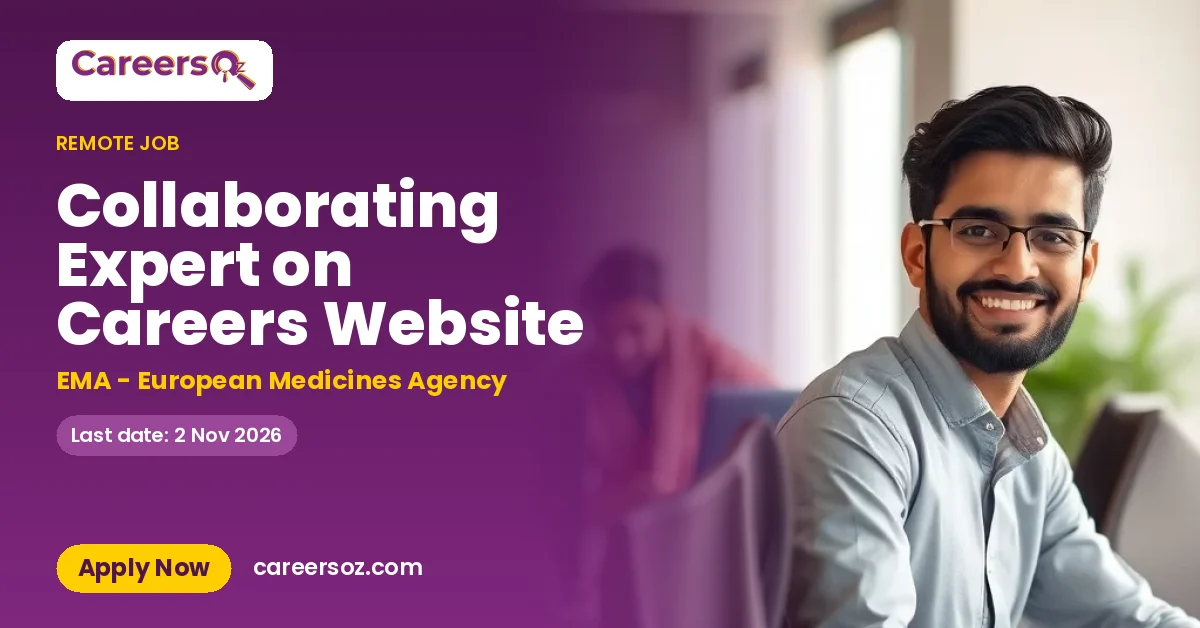 Collaborating Expert on Careers Website – EMA - European Medicines Agency