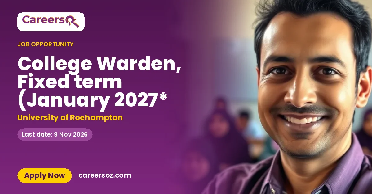 College Warden, Fixed term (January 2027* – University of Roehampton