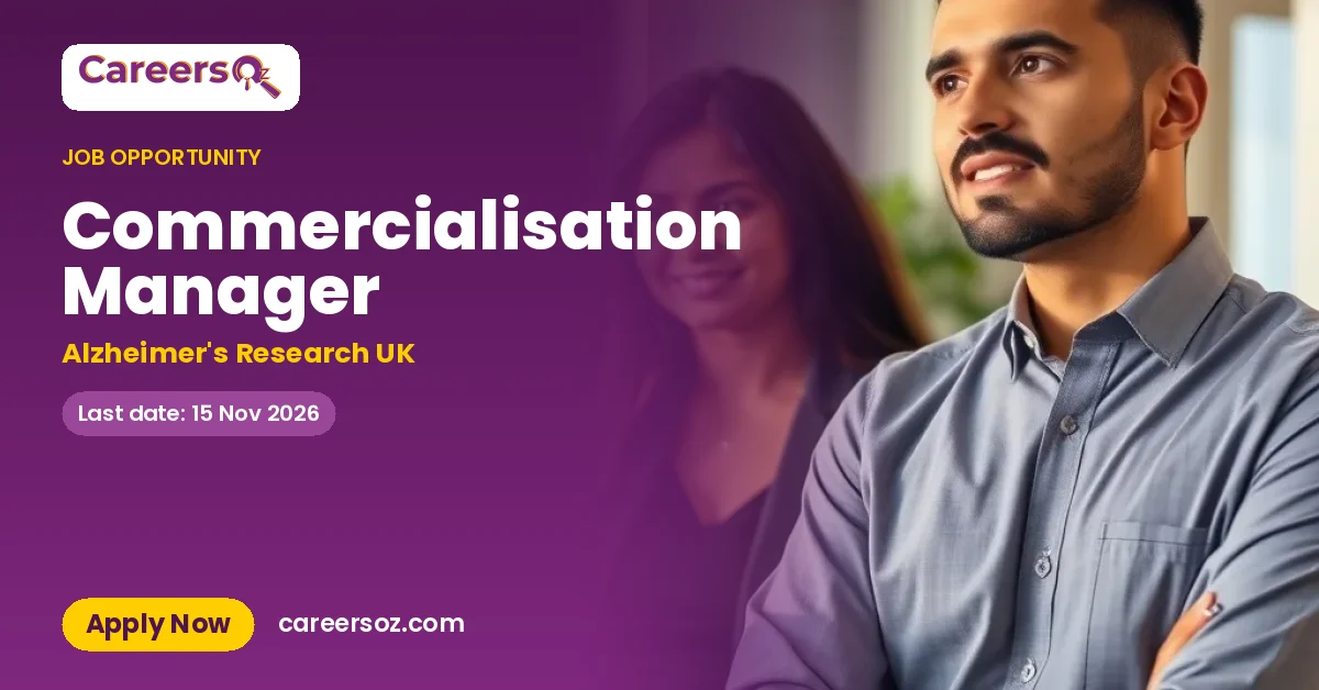 Commercialisation Manager – Alzheimer's Research UK