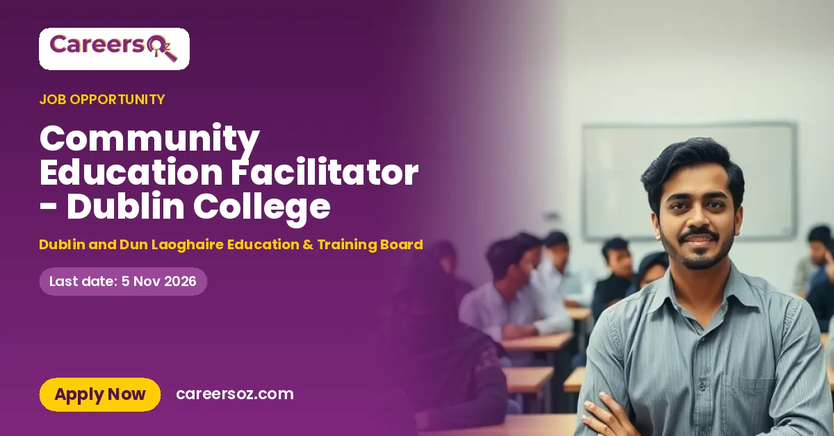 Community Education Facilitator - Dublin College – Dublin and Dun Laoghaire Education & Training Board