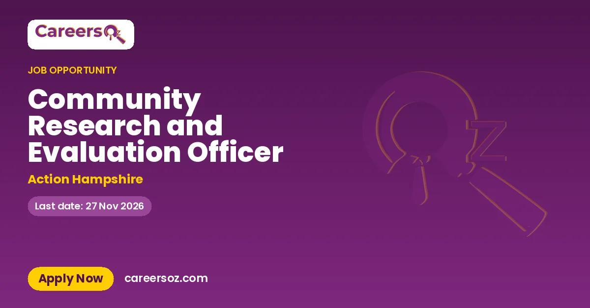 Community Research and Evaluation Officer – Action Hampshire