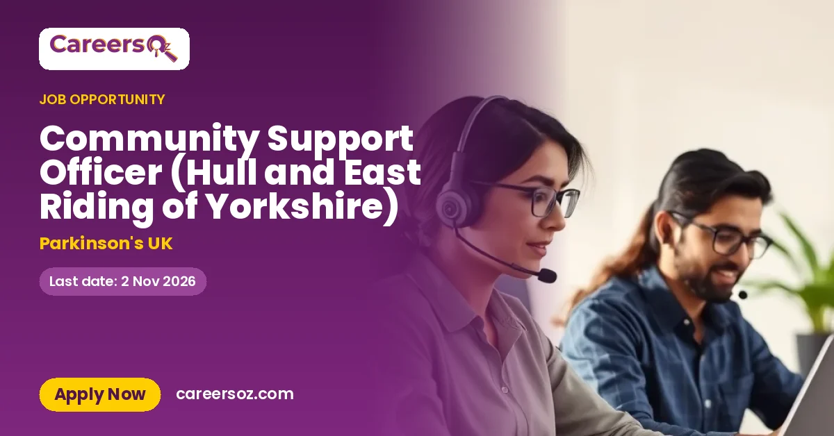 Community Support Officer (Hull and East Riding of Yorkshire) – Parkinson's UK