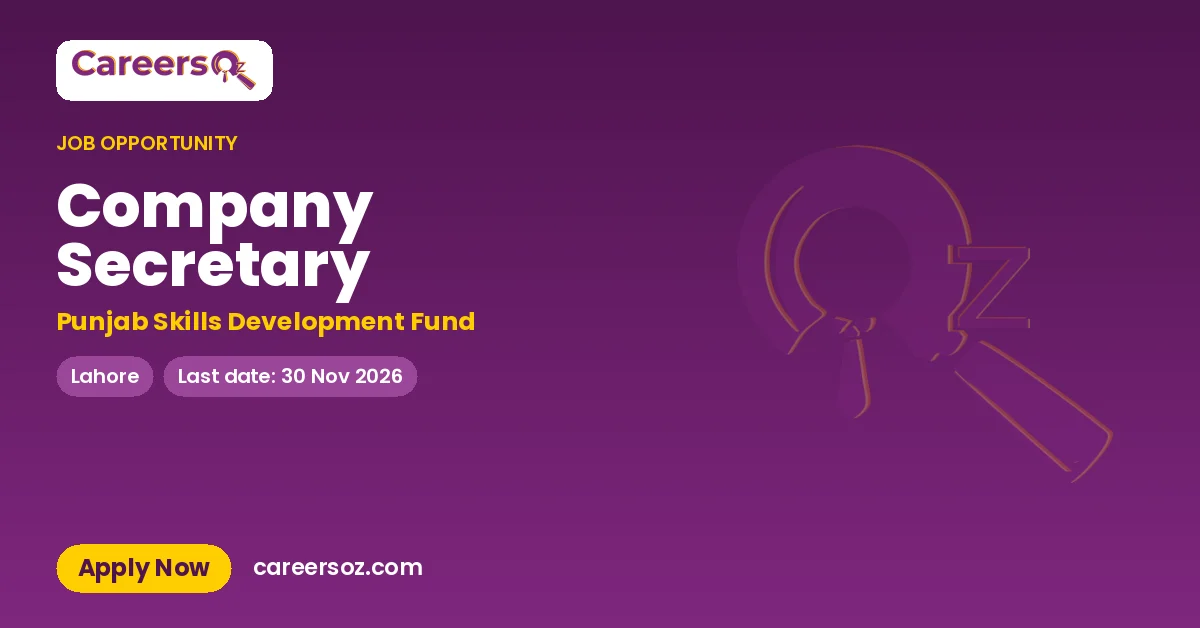 Company Secretary – Punjab Skills Development Fund