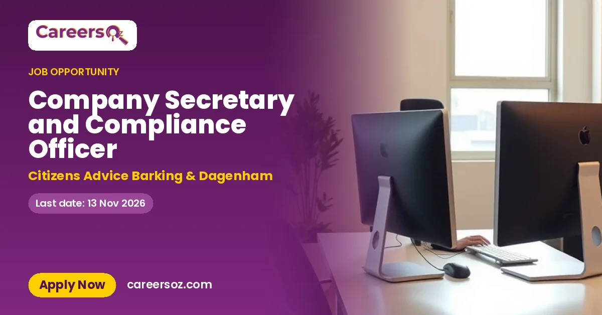 Company Secretary and Compliance Officer – Citizens Advice Barking & Dagenham