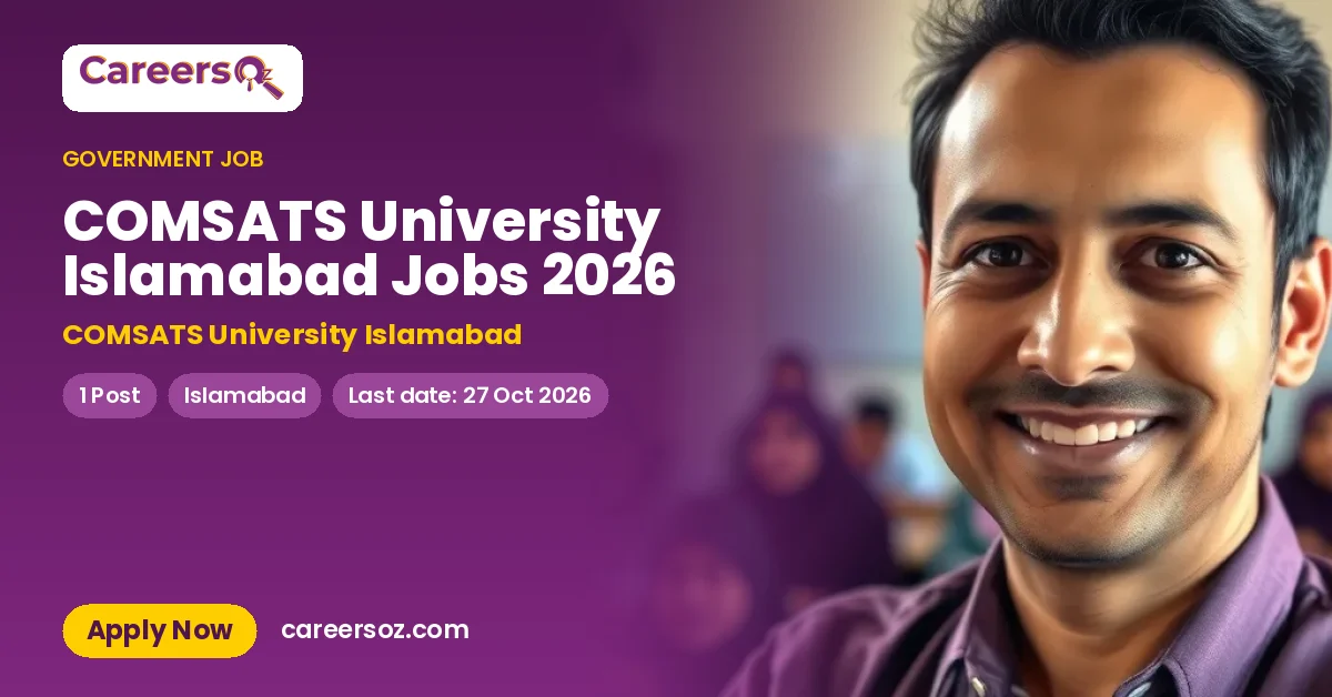 COMSATS University Islamabad Jobs 2026 – COMSATS University Islamabad