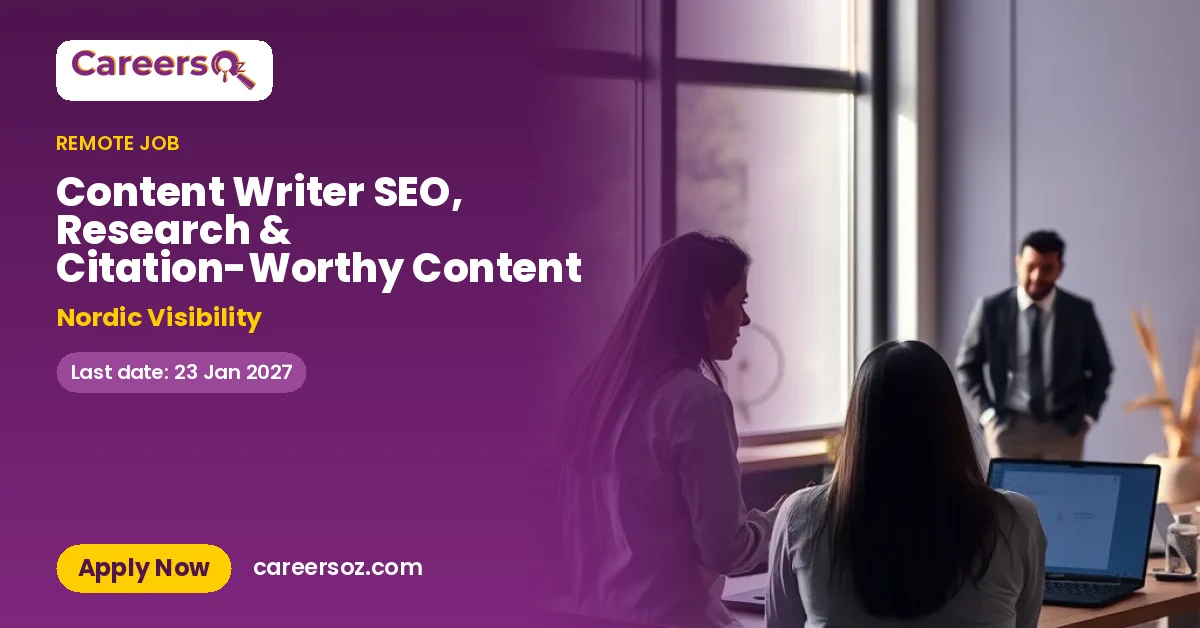Content Writer SEO, Research & Citation-Worthy Content – Nordic Visibility