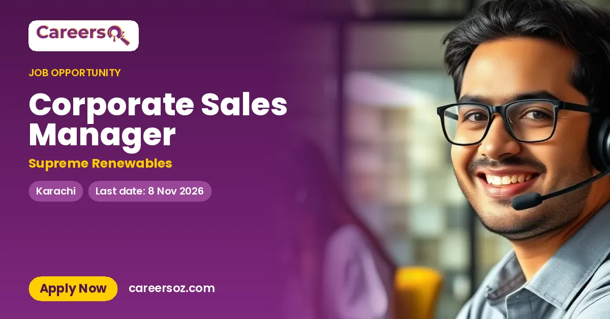 Corporate Sales Manager – Supreme Renewables