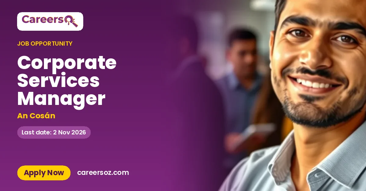 Corporate Services Manager – An Cosán