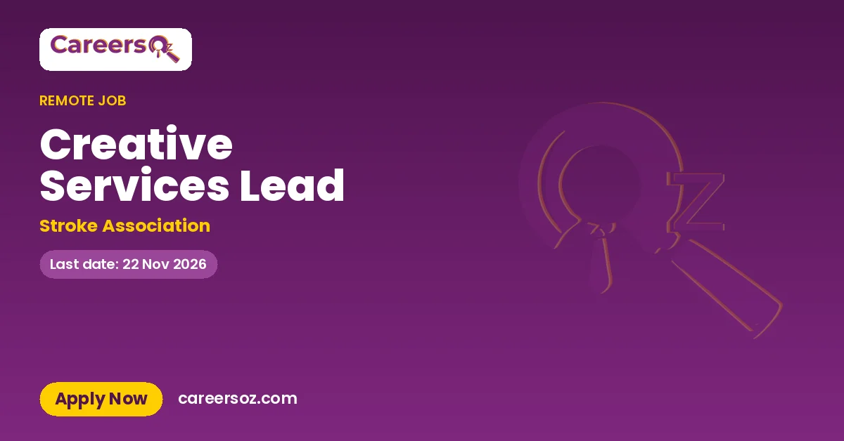 Creative Services Lead – Stroke Association