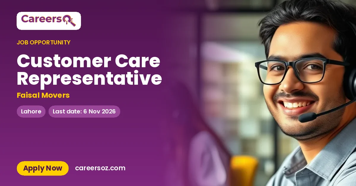 Customer Care Representative – Faisal Movers