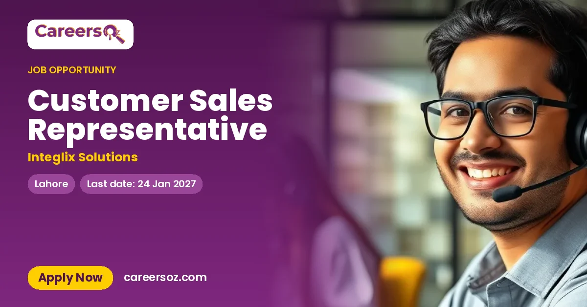 Customer Sales Representative – Integlix Solutions