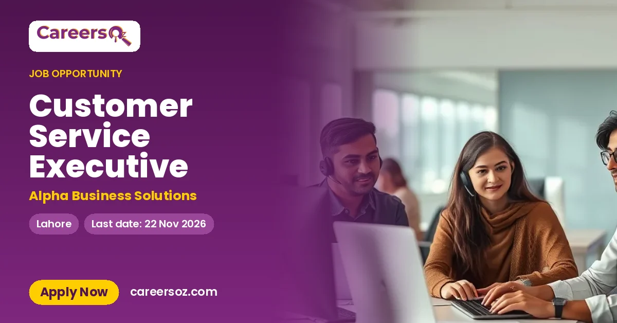 Customer Service Executive – Alpha Business Solutions