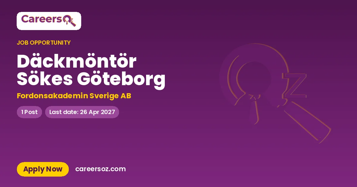 Däckmöntör Sökes Göteborg – Fordonsakademin Sverige AB