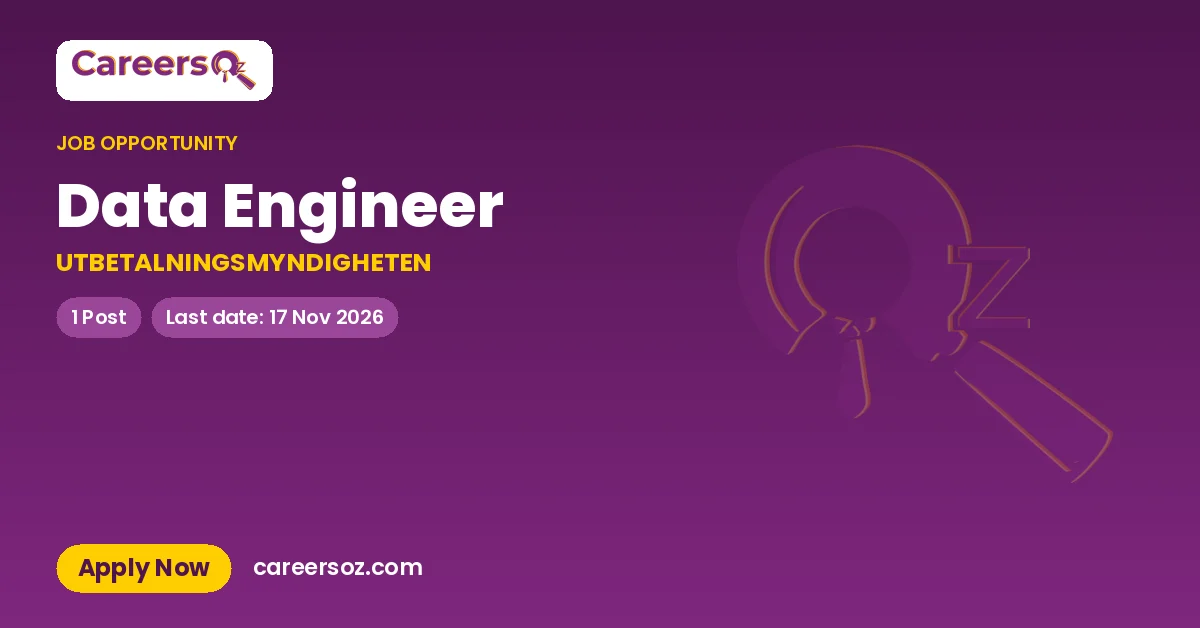 Data Engineer – UTBETALNINGSMYNDIGHETEN