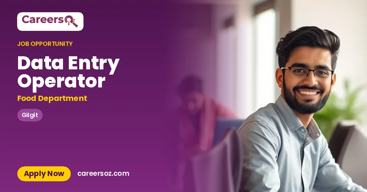 Data Entry Operator – Food Department