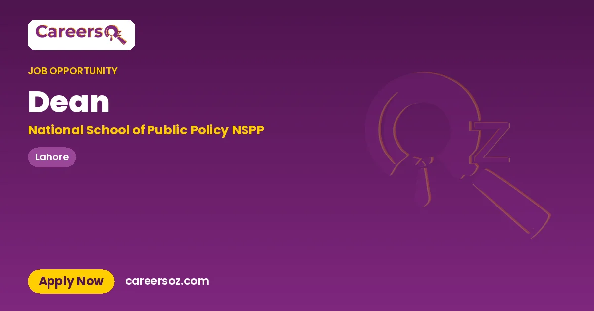 Dean – National School of Public Policy NSPP