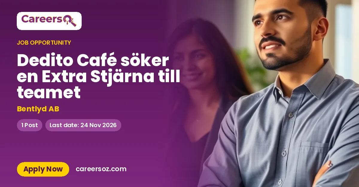 Dedito Café söker en Extra Stjärna till teamet – Bentlyd AB