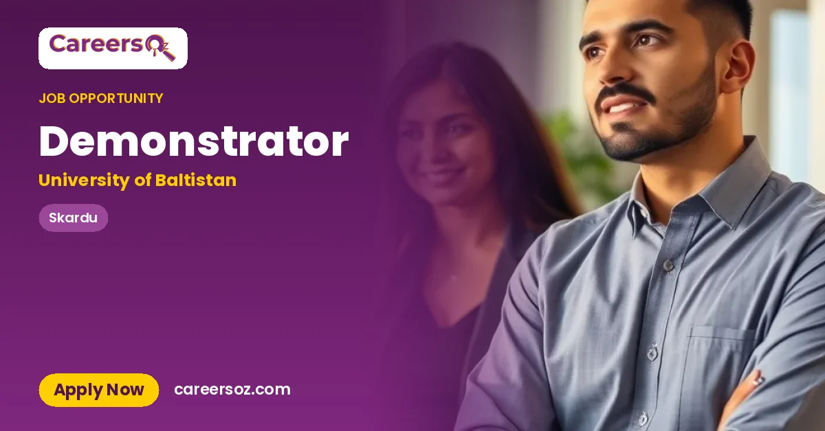 Demonstrator – University of Baltistan