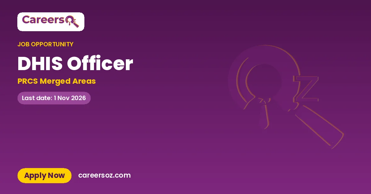 DHIS Officer – PRCS Merged Areas