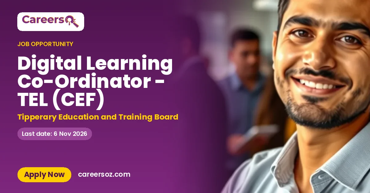 Digital Learning Co-Ordinator - TEL (CEF) – Tipperary Education and Training Board