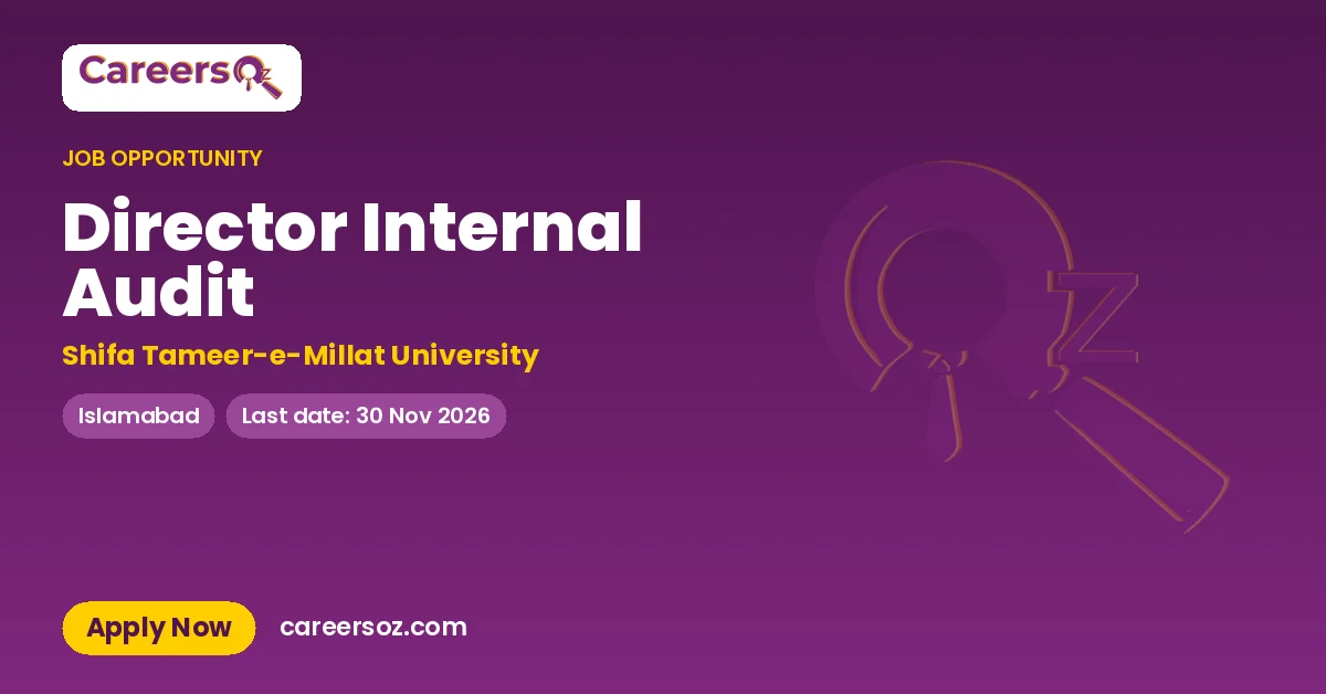 Director Internal Audit – Shifa Tameer-e-Millat University