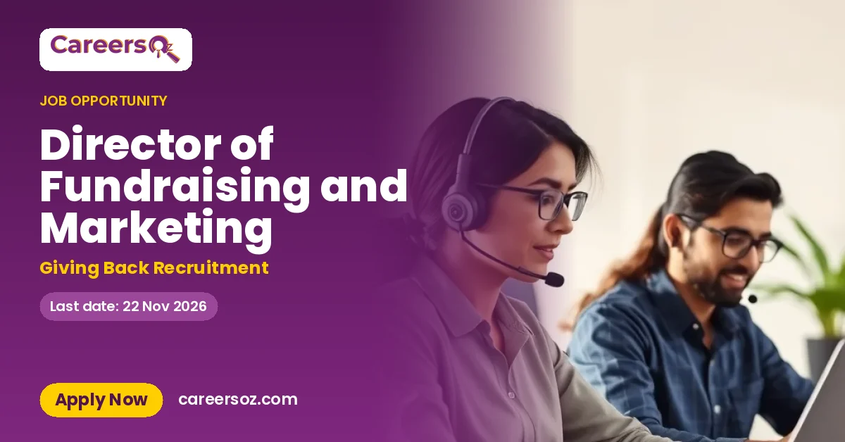 Director of Fundraising and Marketing – Giving Back Recruitment