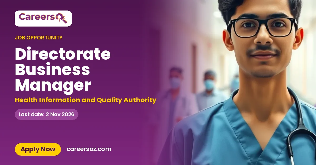 Directorate Business Manager – Health Information and Quality Authority