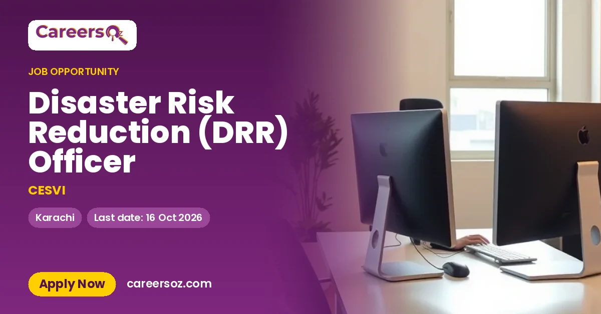 Disaster Risk Reduction (DRR) Officer – CESVI