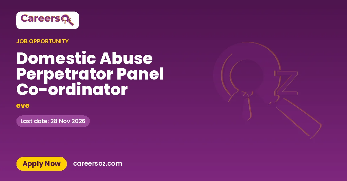 Domestic Abuse Perpetrator Panel Co-ordinator – eve